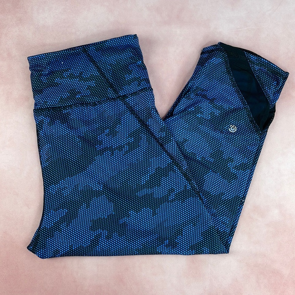 Capri Blue and Black Bike Shorts/Leggings by Champion